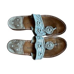 Jack Rogers calypso gold flat heel sandals women’s Size 8 Slip On Beach Vacation